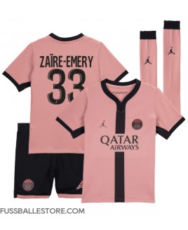 Günstige Paris Saint-Germain Warren Zaire-Emery #33 3rd trikot Kinder 2024-25 Kurzarm (+ Kurze Hosen)
